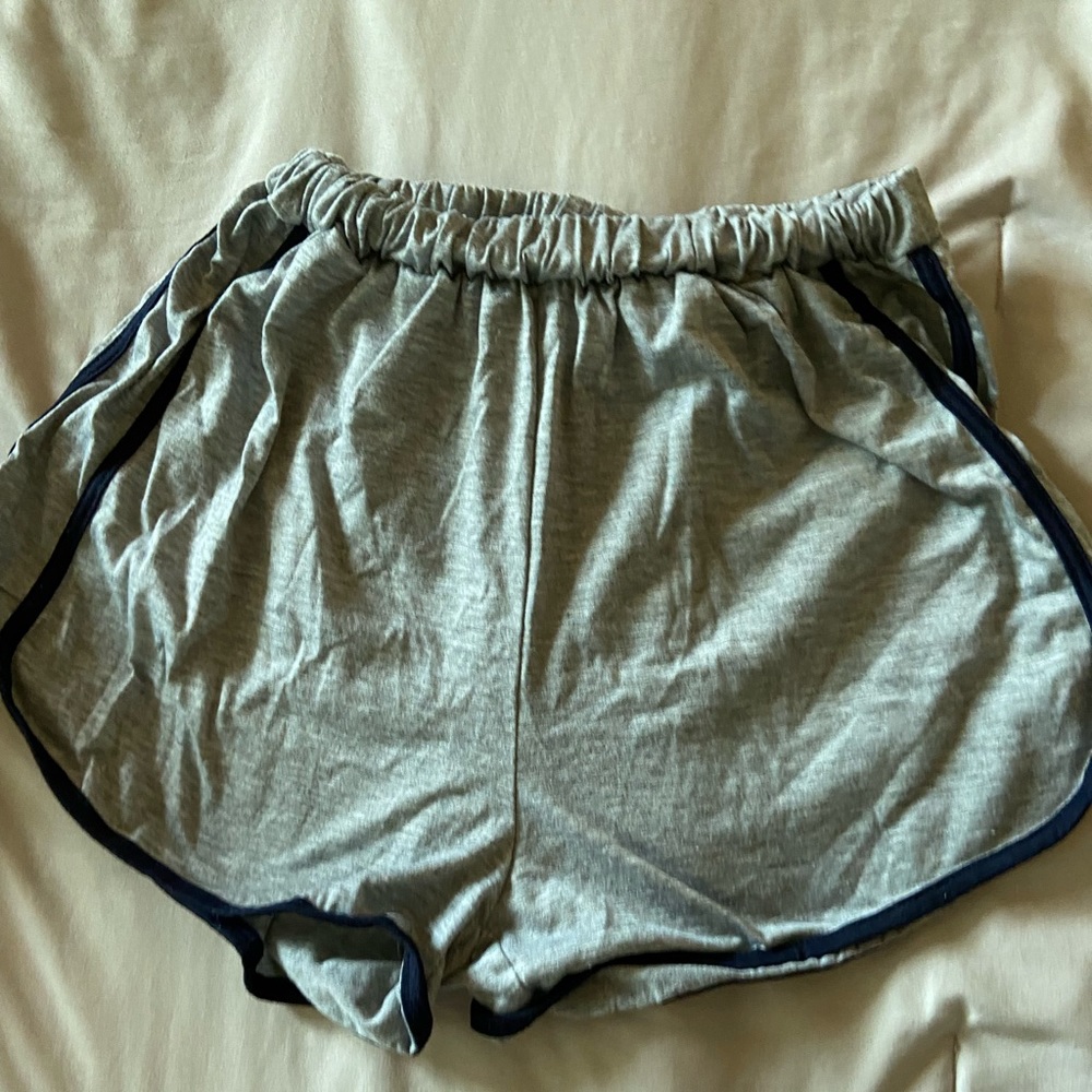 Grey and blue comfy shorts
